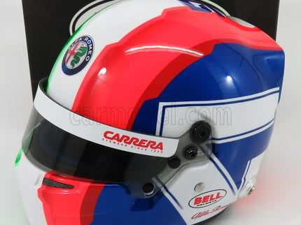 Bell Helmet F1 Helma C38 Ferrari Team Alfa Romeo N°99 Sezóna 2019 Antonio Giovinazzi 1:2 Mini Helmet červená biela zelená