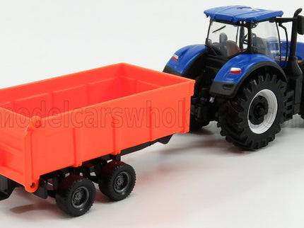NEW HOLLAND | T7.315 TRACTOR + TIPPING TRAILER | BLUE RED