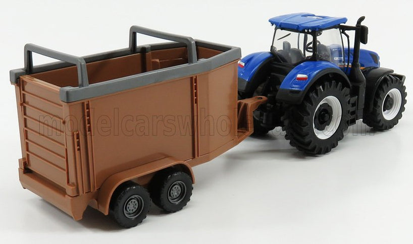 NEW HOLLAND | T7.315 TRACTOR + LIVESTOCK FORWARDER | BLUE BROWN