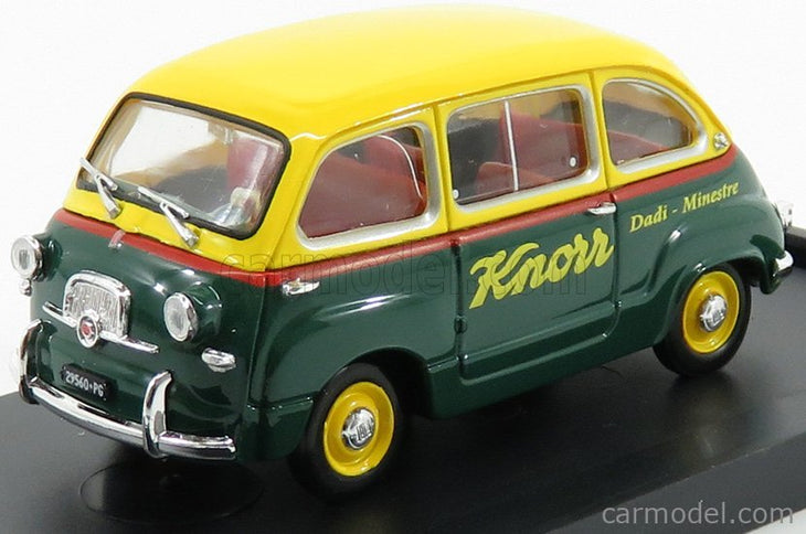 Fiat 600 Multipla Veicolo Commerciale Brodo Knorr 1956 1:43 Brumm žltá modrá