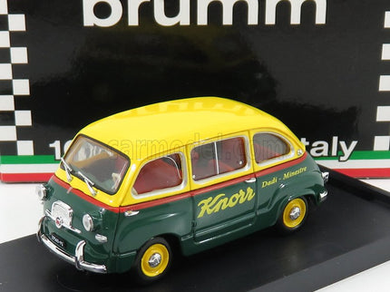 Fiat 600 Multipla Veicolo Commerciale Brodo Knorr 1956 1:43 Brumm žltá modrá