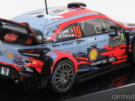 Hyundai i20 WRC Coupe N°19 Rally Montecarlo 2019 S.Loeb - D.Elena 1:43 IXO Models 2 Tone modrá červená