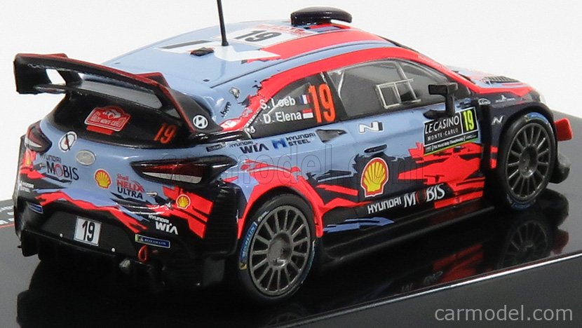 Hyundai i20 WRC Coupe N°19 Rally Montecarlo 2019 S.Loeb - D.Elena 1:43 IXO Models 2 Tone modrá červená