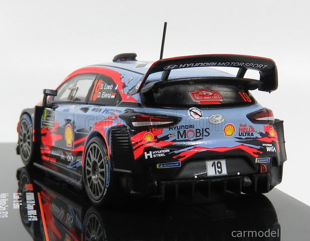 Hyundai i20 WRC Coupe N°19 Rally Montecarlo 2019 S.Loeb - D.Elena 1:43 IXO Models 2 Tone modrá červená