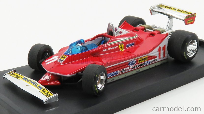 Ferrari F1 312T4 N°11 Majster Sveta Víťaz Monza Italy GP 1979 Jody Scheckter 1:43 Brumm červená