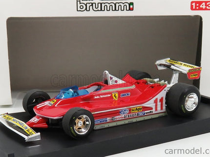 Ferrari F1 312T4 N°11 Majster Sveta Víťaz Monza Italy GP 1979 Jody Scheckter 1:43 Brumm červená