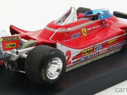 Ferrari F1 312T4 N°12 2. Miesto GP French Dijon 1979 Gilles Villeneuve 1:43 Brumm červená