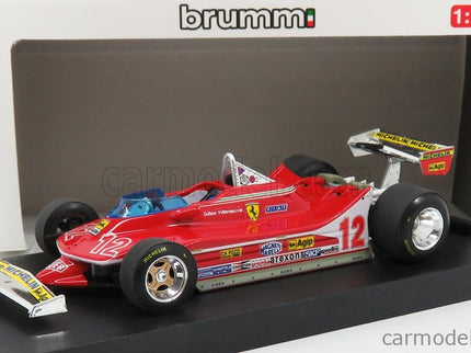 Ferrari F1 312T4 N°12 2. Miesto GP French Dijon 1979 Gilles Villeneuve 1:43 Brumm červená