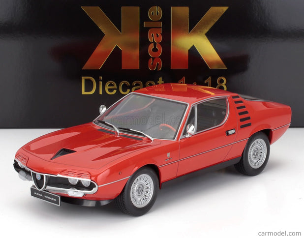 ALFA ROMEO Montreal 1970 - Black Interior 1:18 KK Scale Alfa červená