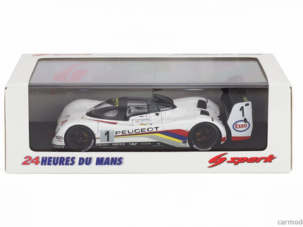 Peugeot 905 EVO1bis SA35 3.5L V10 Team Peugeot Talbot Sport N°1 Víťaz 24h Le Mans 1992 Derek Warwick - Yannik Dalmas - Mark Blundell 1:43 Spark Model biela