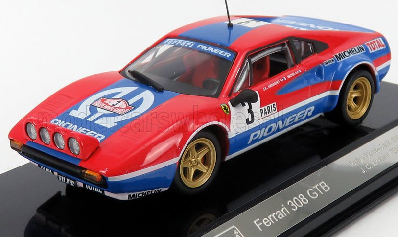FERRARI | 308 GTB Gr.4 (night version) N 3 RALLY MONTECARLO 1982 JEAN CLAUDE ANDRUET - MICHELE PETIT BICHE | RED BLUE