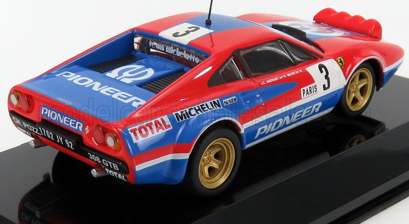 FERRARI | 308 GTB Gr.4 (night version) N 3 RALLY MONTECARLO 1982 JEAN CLAUDE ANDRUET - MICHELE PETIT BICHE | RED BLUE