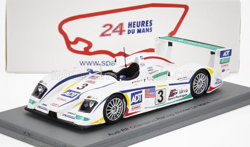 AUDI | R8 3.6L TURBO TEAM ADT CHAMPION RACING N 3 WINNER 24h LE MANS 2005 TOM KRISTENSEN - JJ LETO - MARCO WERNER | WHITE GREEN
