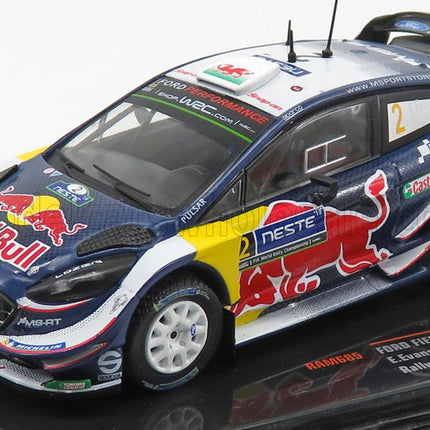 FORD ENGLAND | FIESTA WRC RED BULL N 2 RALLY FINLAND 2018 E.EVANS - D.BARRITT | BLUE WHITE YELLOW RED