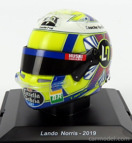 Bell Helmet F1 Helma MCL34 Team Mclaren Sezóna 2019 Lando Norris 1:5 Spark Model žltá modrá