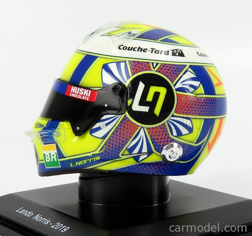 Bell Helmet F1 Helma MCL34 Team Mclaren Sezóna 2019 Lando Norris 1:5 Spark Model žltá modrá