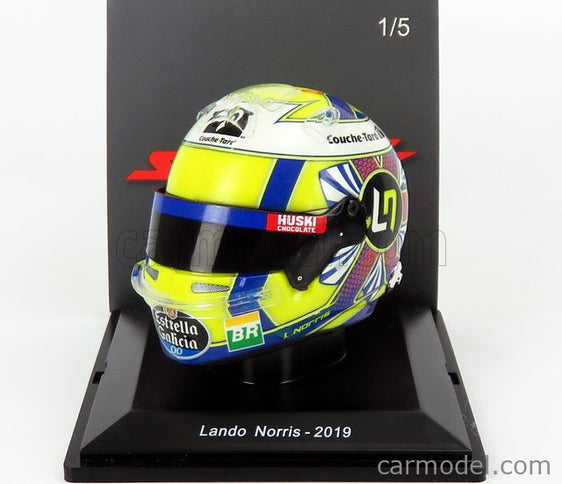Bell Helmet F1 Helma MCL34 Team Mclaren Sezóna 2019 Lando Norris 1:5 Spark Model žltá modrá