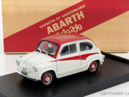 Fiat 600 750 Derivazione Abarth 1956 1:43 Brumm sivá červená