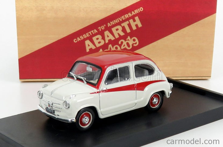 Fiat 600 750 Derivazione Abarth 1956 1:43 Brumm sivá červená