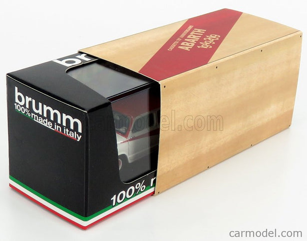 Fiat 600 750 Derivazione Abarth 1956 1:43 Brumm sivá červená