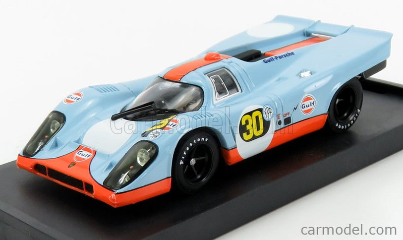 Porsche 917K Scuderia Jwa Gulf N°30 Víťaz 1000Km Buenos Aires 1971 JO Siffert - Derek Bell 1:43 Brumm svetlomodrá oranžová