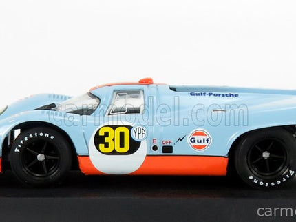 Porsche 917K Scuderia Jwa Gulf N°30 Víťaz 1000Km Buenos Aires 1971 JO Siffert - Derek Bell 1:43 Brumm svetlomodrá oranžová