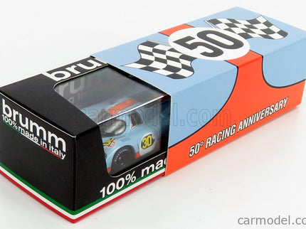 Porsche 917K Scuderia Jwa Gulf N°30 Víťaz 1000Km Buenos Aires 1971 JO Siffert - Derek Bell 1:43 Brumm svetlomodrá oranžová