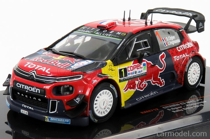 Citroen C3 WRC Team Red Bull N°1 Rally Chile 2019 S.Ogier - J.Ingrassia 1:43 IXO Models červená modrá žltá