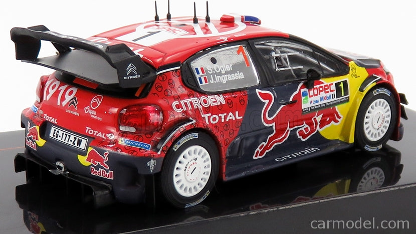 Citroen C3 WRC Team Red Bull N°1 Rally Chile 2019 S.Ogier - J.Ingrassia 1:43 IXO Models červená modrá žltá