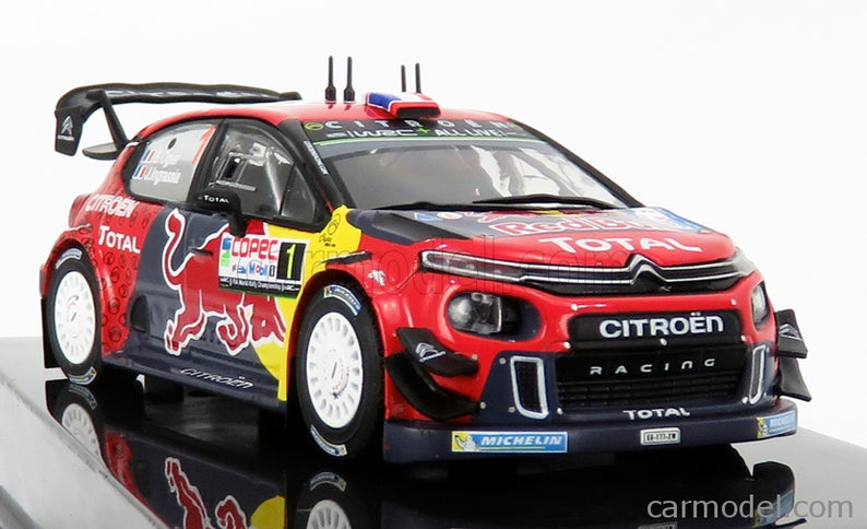 Citroen C3 WRC Team Red Bull N°1 Rally Chile 2019 S.Ogier - J.Ingrassia 1:43 IXO Models červená modrá žltá