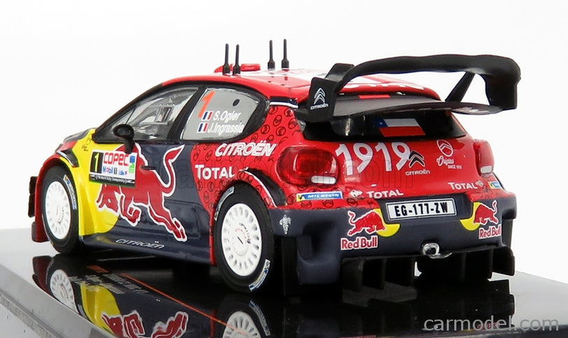 Citroen C3 WRC Team Red Bull N°1 Rally Chile 2019 S.Ogier - J.Ingrassia 1:43 IXO Models červená modrá žltá