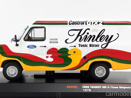 Ford Transit Mkii Van Kinley Team Belgium 1978 1:43 IXO Models biela červená zelená žltá