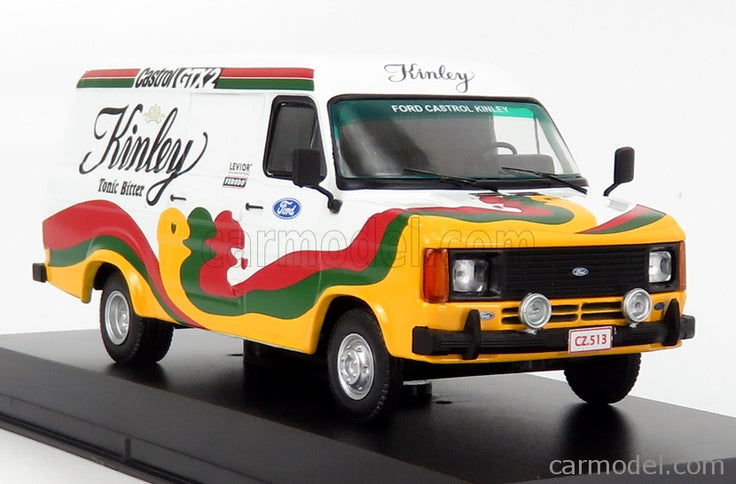 Ford Transit Mkii Van Kinley Team Belgium 1978 1:43 IXO Models biela červená zelená žltá