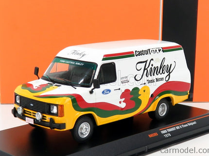 Ford Transit Mkii Van Kinley Team Belgium 1978 1:43 IXO Models biela červená zelená žltá