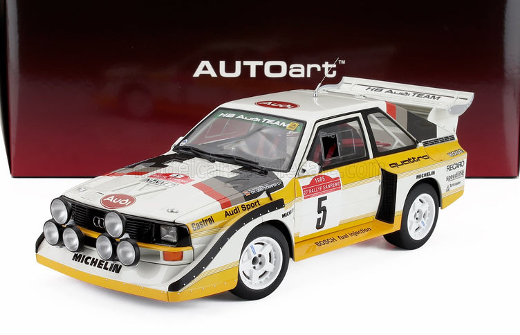 AUDI | QUATTRO SPORT E2 S1 (night version) N 5 WINNER RALLY SANREMO 1985 W.ROHRL - C.GEISTDORFER | YELLOW WHITE RED