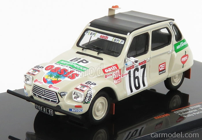 Citroen Dyane Cabriolet Closed Roof N°167 Rally Paris Dakar 1979 C.Sandron - P.Alberto 1:43 IXO Models Sand čierna