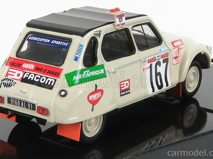 Citroen Dyane Cabriolet Closed Roof N°167 Rally Paris Dakar 1979 C.Sandron - P.Alberto 1:43 IXO Models Sand čierna