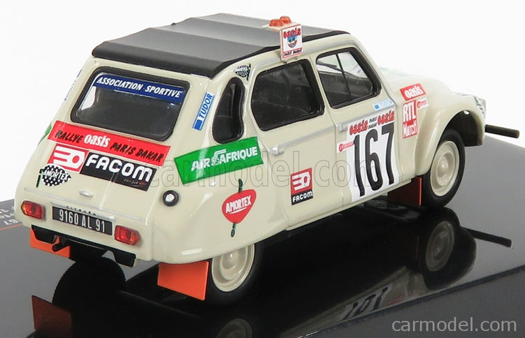 Citroen Dyane Cabriolet Closed Roof N°167 Rally Paris Dakar 1979 C.Sandron - P.Alberto 1:43 IXO Models Sand čierna