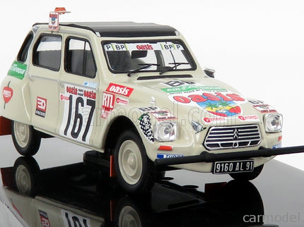 Citroen Dyane Cabriolet Closed Roof N°167 Rally Paris Dakar 1979 C.Sandron - P.Alberto 1:43 IXO Models Sand čierna