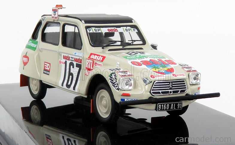 Citroen Dyane Cabriolet Closed Roof N°167 Rally Paris Dakar 1979 C.Sandron - P.Alberto 1:43 IXO Models Sand čierna