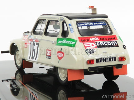 Citroen Dyane Cabriolet Closed Roof N°167 Rally Paris Dakar 1979 C.Sandron - P.Alberto 1:43 IXO Models Sand čierna