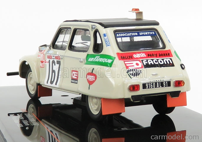 Citroen Dyane Cabriolet Closed Roof N°167 Rally Paris Dakar 1979 C.Sandron - P.Alberto 1:43 IXO Models Sand čierna