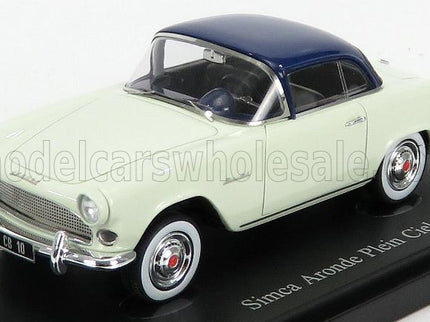 SIMCA | ARONDE PLEIN CIEL FRANCE 1957 | LIGHT GREEN DARK BLUE