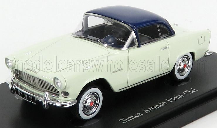SIMCA | ARONDE PLEIN CIEL FRANCE 1957 | LIGHT GREEN DARK BLUE