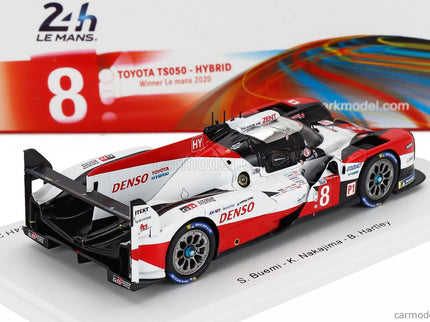 Toyota TS050 2.4L Hybrid Turbo V6 Team Toyota Gazoo Racing N°8 Víťaz 24h Le Mans 2020 S.Buemi - B.Hartley - K.Nakajima 1:43 Spark Model červená biela