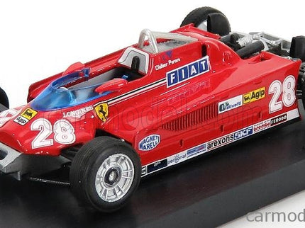 Ferrari F1 126CK Turbo N°28 Monaco GP 1981 D.Pironi - With Transport Kolesá 1:43 Brumm červená