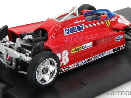 Ferrari F1 126CK Turbo N°28 Monaco GP 1981 D.Pironi - With Transport Kolesá 1:43 Brumm červená