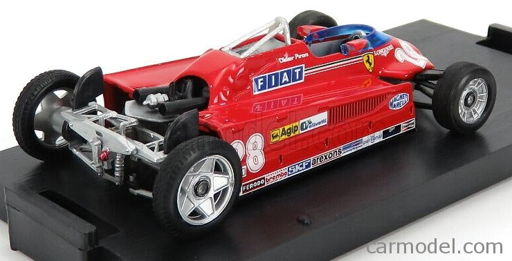 Ferrari F1 126CK Turbo N°28 Monaco GP 1981 D.Pironi - With Transport Kolesá 1:43 Brumm červená