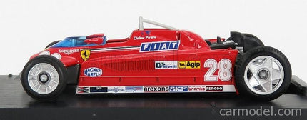 Ferrari F1 126CK Turbo N°28 Monaco GP 1981 D.Pironi - With Transport Kolesá 1:43 Brumm červená