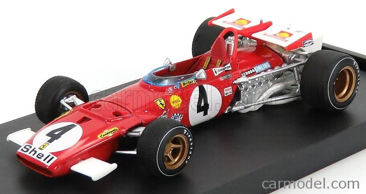 Ferrari F1 312B N°4 Víťaz Italy GP 1970 Clay Regazzoni 1:43 Brumm červená biela